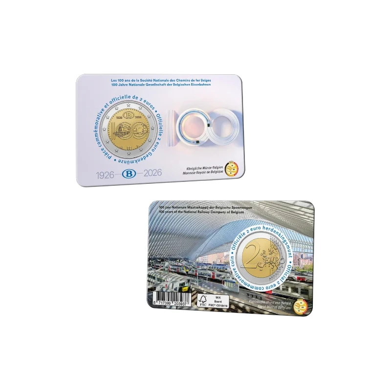 Bélgica 2026 – Caminhos de Ferro – 2€ CC FR