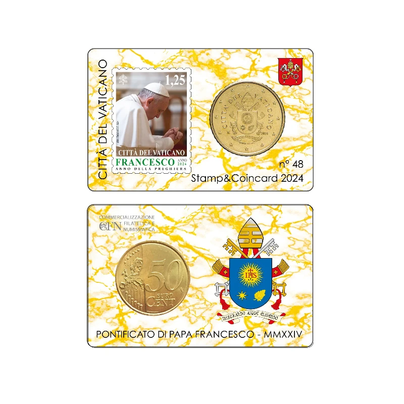 [PRE]Vaticano 2024 – 0.50€ + stamp 1,25€– CC nº 48