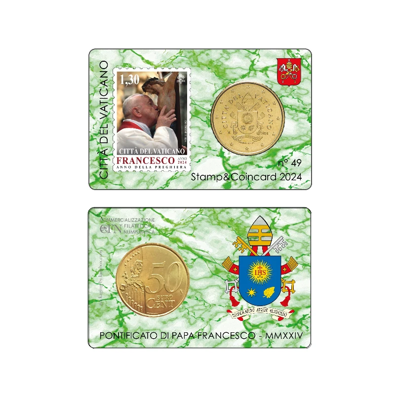 [PRE]Vaticano 2024 – 0.50€ + stamp 1,30€– CC nº 49
