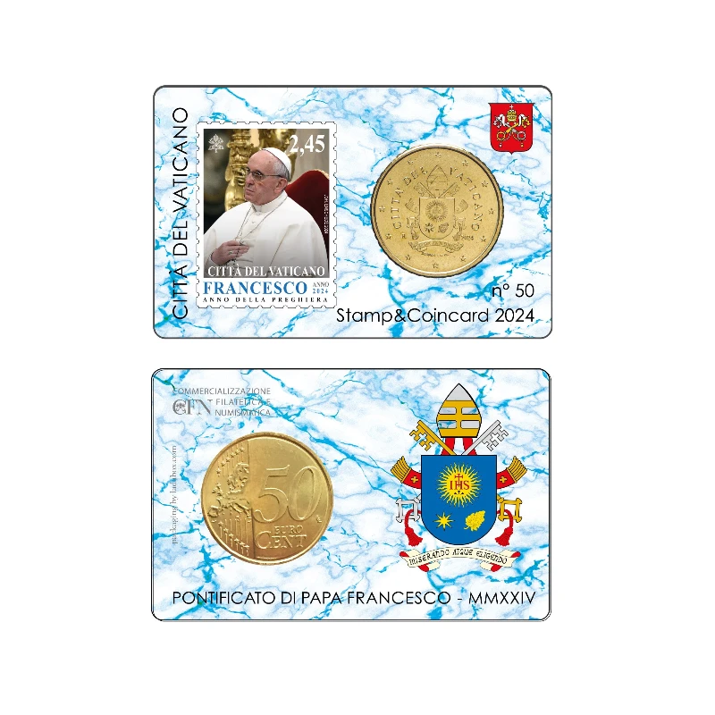[PRE]Vaticano 2024 – 0.50€ + stamp 2,45€– CC nº 50