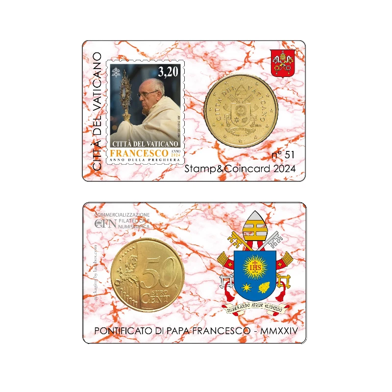[PRE]Vaticano 2024 – 0.50€ + stamp 3,20€– CC nº 51
