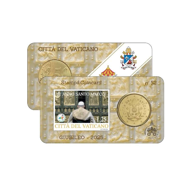 [PRE]Vaticano 2025 – Ano Santo MMXXV 0.50€ + stamp 1,25€– nº 52
