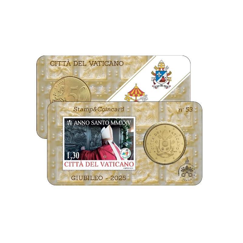 [PRE]Vaticano 2025 – Ano Santo MMXXV 0.50€ + stamp 1,30€– nº 53