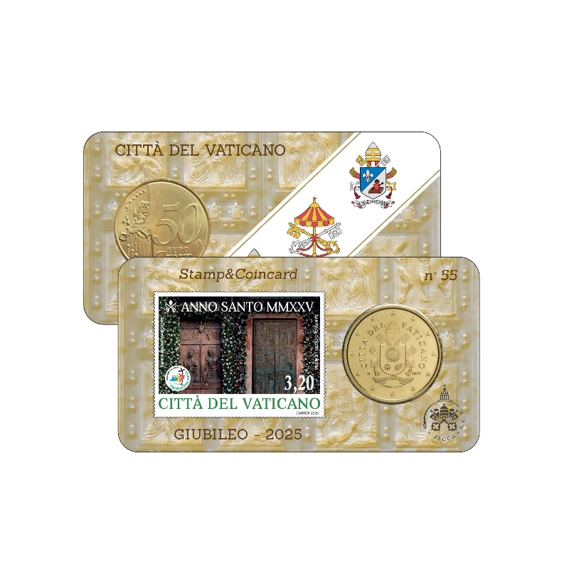 [PRE]Vaticano 2025 – Ano Santo MMXXV 0.50€ + stamp €3,20– nº 55