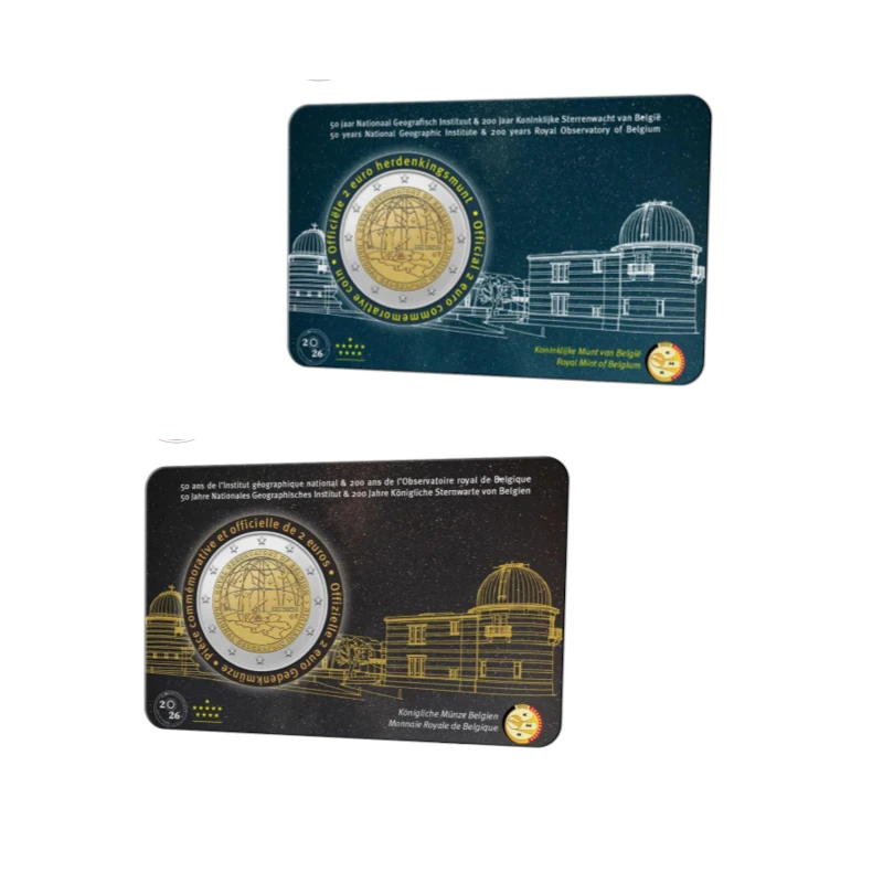 Bélgica 2026 – IGN & Observatório Real – 2€ CC Pack