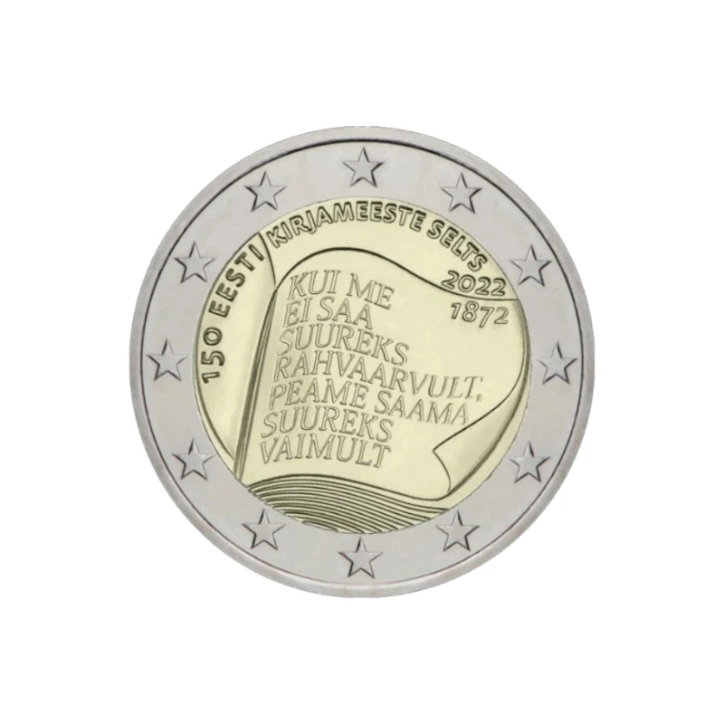Estónia 2022 – Sociedade dos Literatos Estónios – 2€ 85:126