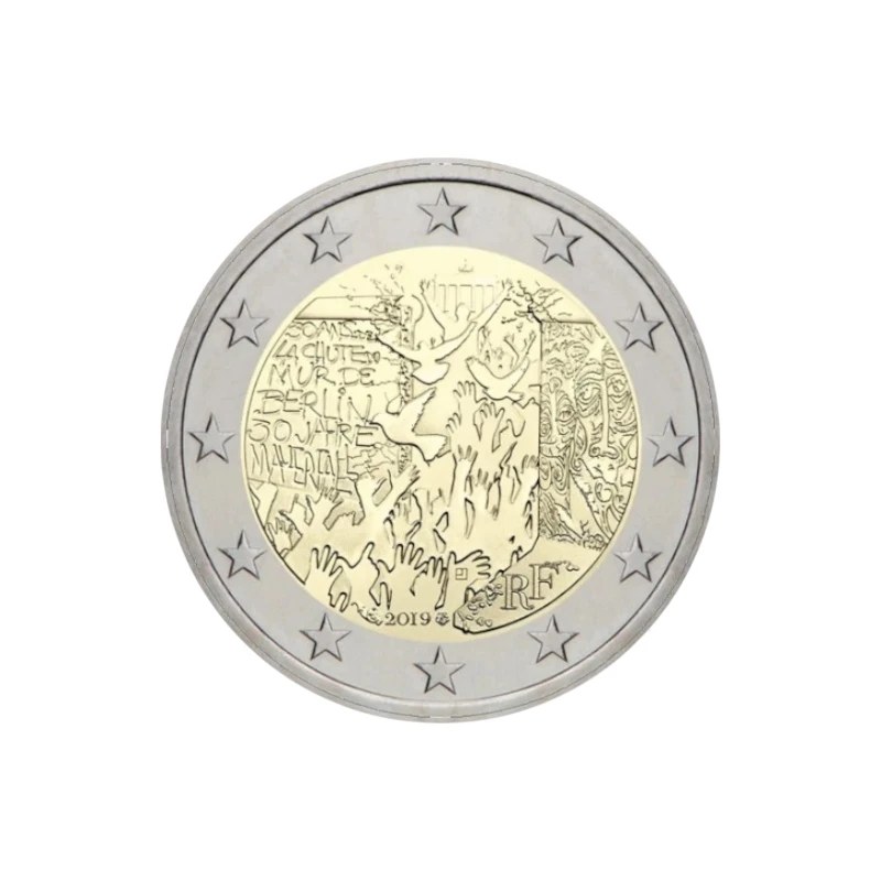 Franca 2019 – Muro de Berlim – 2€  112:155
