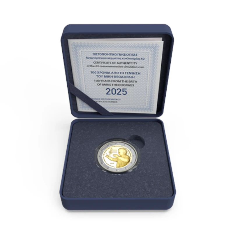 Grécia 2025 – Mikis Theodorakis – 2€