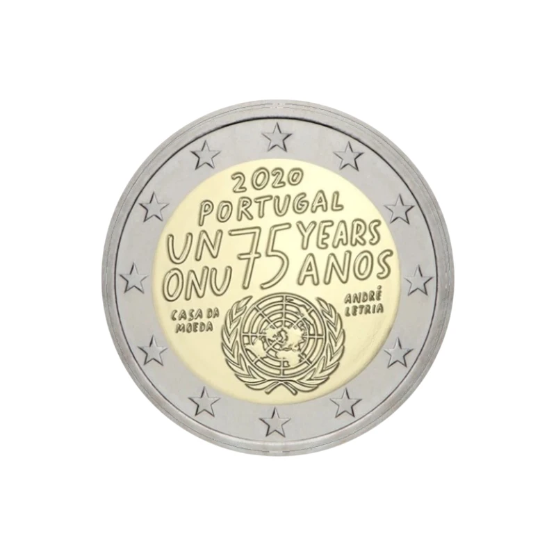 Portugal 2020 – Naçoes Unidas – 2€ UNC  343:400