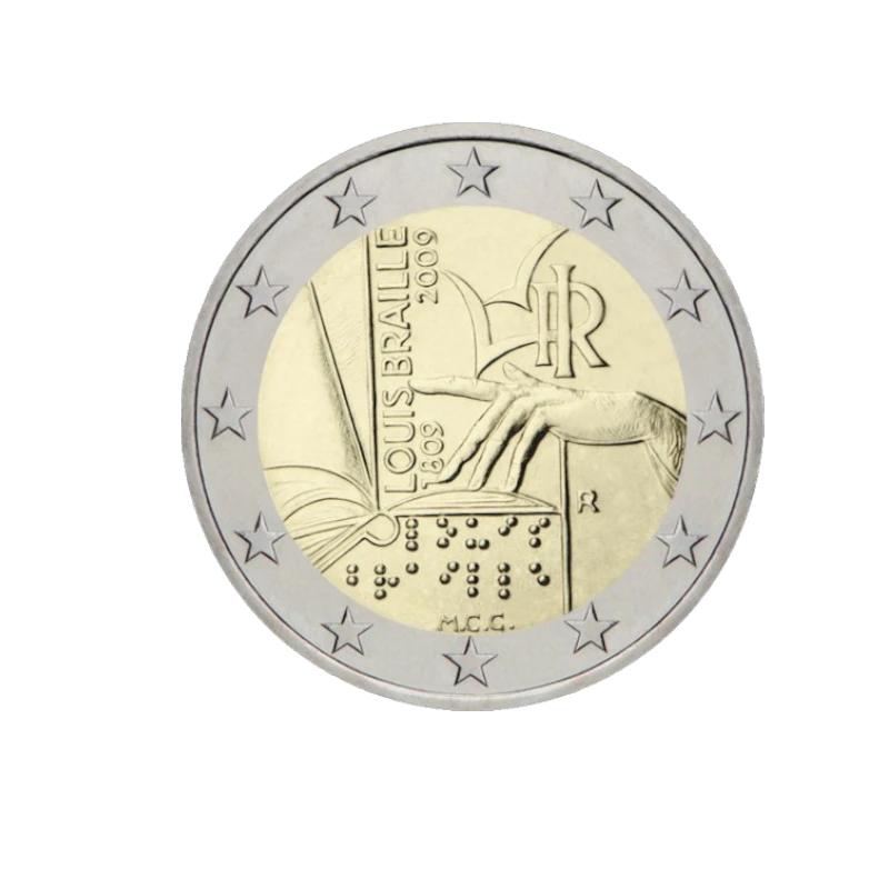 Itália 2009 – Louis Braille – 2€ 415:483