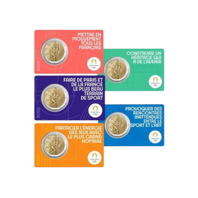Franca 2022 – JO – 5x PACK 2€ BU 