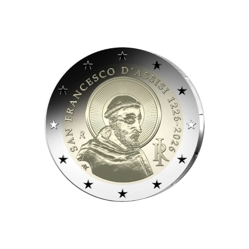 [PRE]Itália 2026 – Francisco de Assis – 2€ Reverse