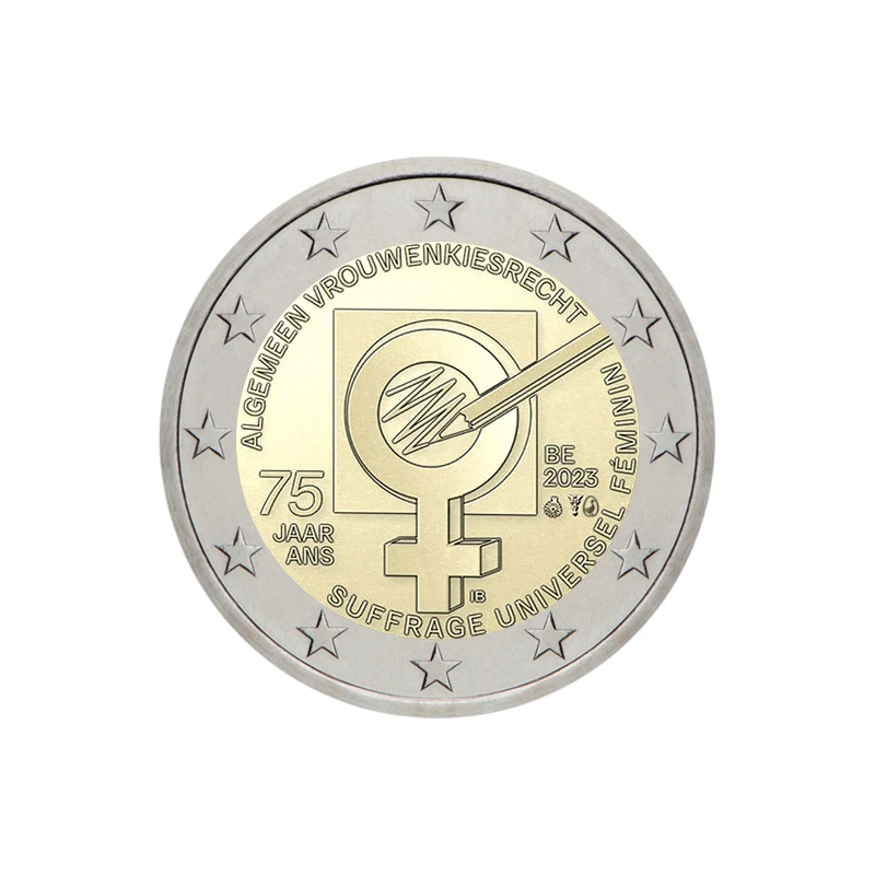 Bélgica 2023 – Sufrágio Feminino – 2€ 39:62